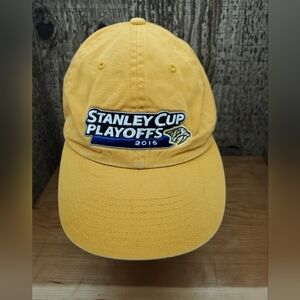 Stanley Cup Playoffs 2015 Yellow Adjustable Strapback Baseball Hat Cap One Size